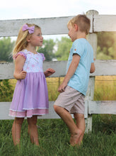 Load image into Gallery viewer, Ditzy Blue Henley Shirt