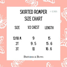 Load image into Gallery viewer, Chasing Butterflies Girls Skirted Romper