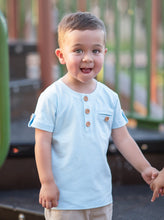 Load image into Gallery viewer, Ditzy Blue Henley Shirt