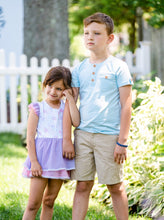 Load image into Gallery viewer, Ditzy Blue Henley Shirt