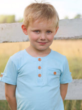 Load image into Gallery viewer, Ditzy Blue Henley Shirt