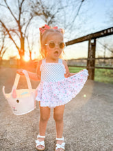 Load image into Gallery viewer, Bloomin Bunny Skirted Romper